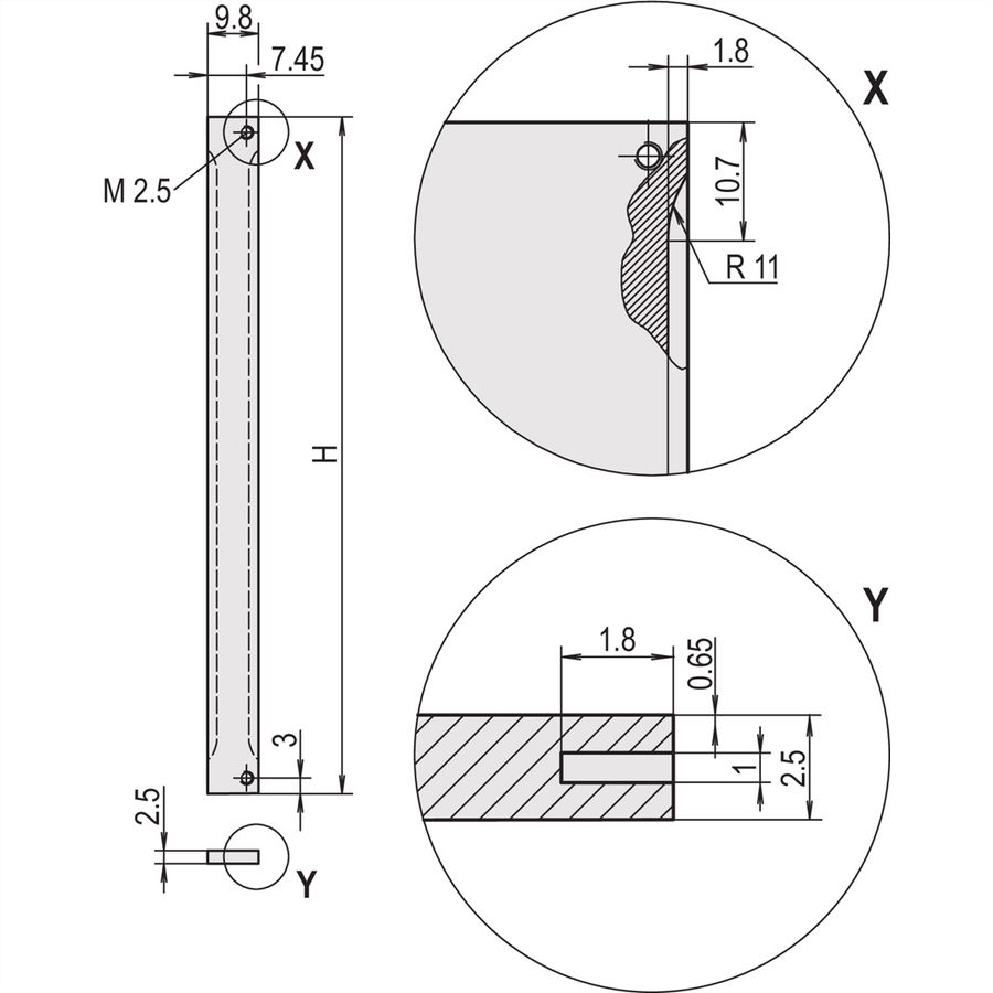 SCHROFF Frontplatten schirmbar - FRONTPLATTE EMC 3HE 2TE
