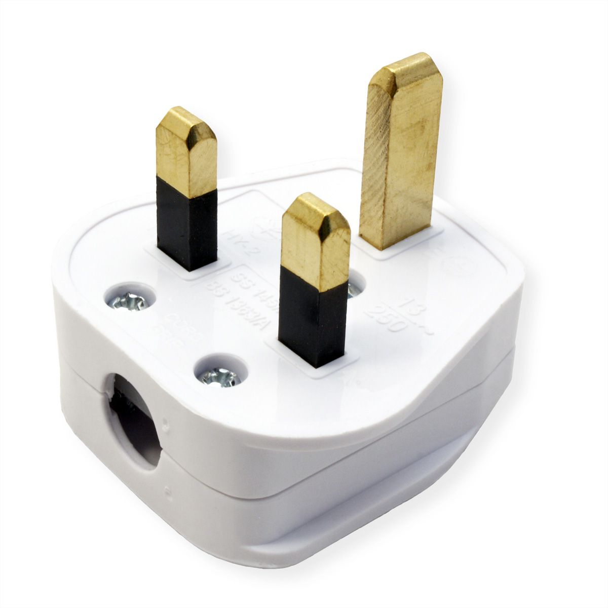 BACHMANN Schutzkontaktstecker, England UK 13A / 250V weiß, 13A Fuse