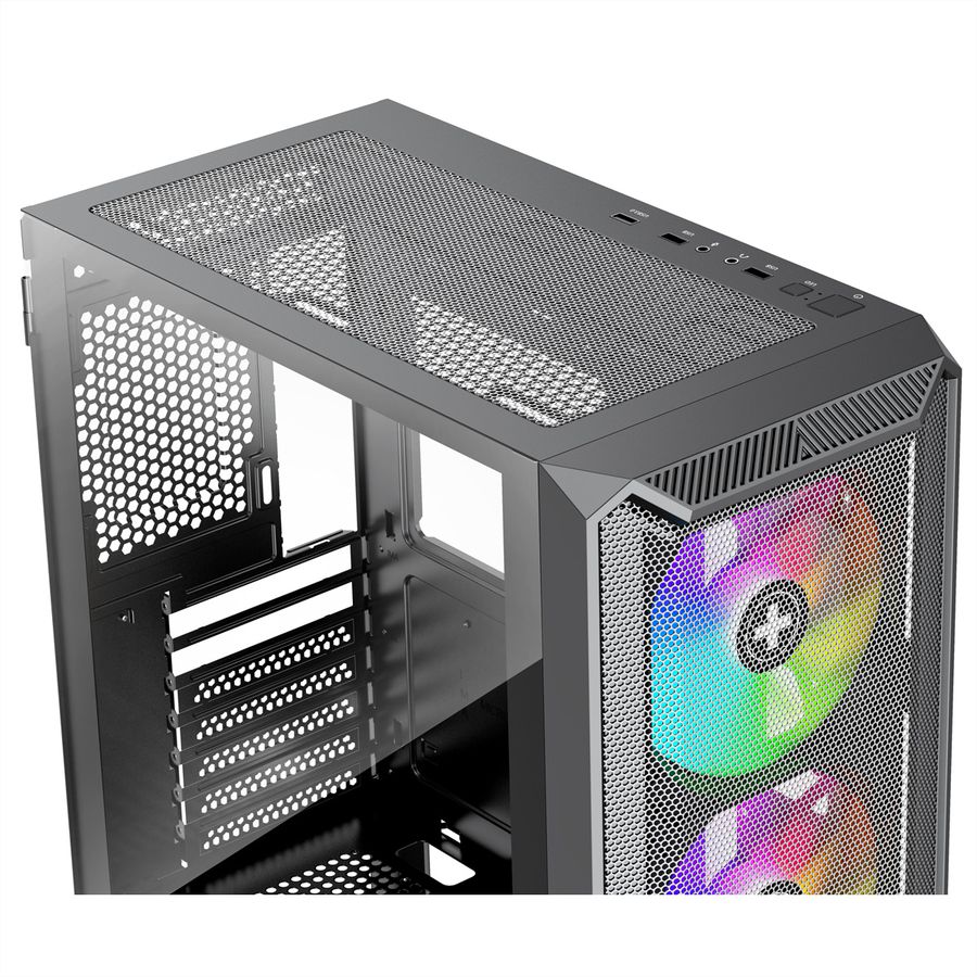 Xilence Xilent Blade II X613 RGB Gaming PC Gehäuse, RGB ATX Midi Tower