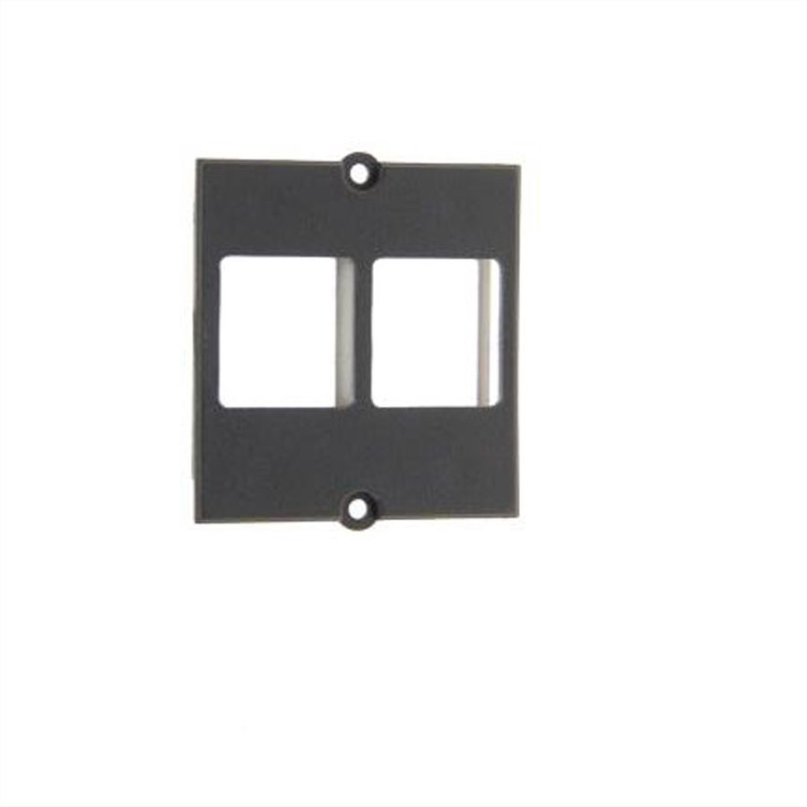 BACHMANN Custom Modul Rahmen für 2x Keystone, mit Metallhalterung, schwarz