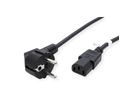 ROLINE GREEN Netzkabel, gerade IEC-Buchse, schwarz, 3 m