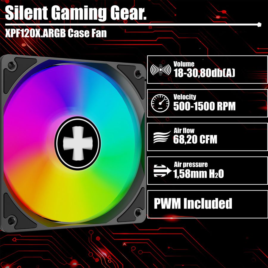 XILENCE Performance X XF083, 120mm ARGB LED Lüfter