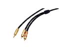 ROLINE GOLD Audio-Verbindungskabel 3,5mm Stereo - 2x Cinch, ST/ST, Retail Blister, 2,5 m