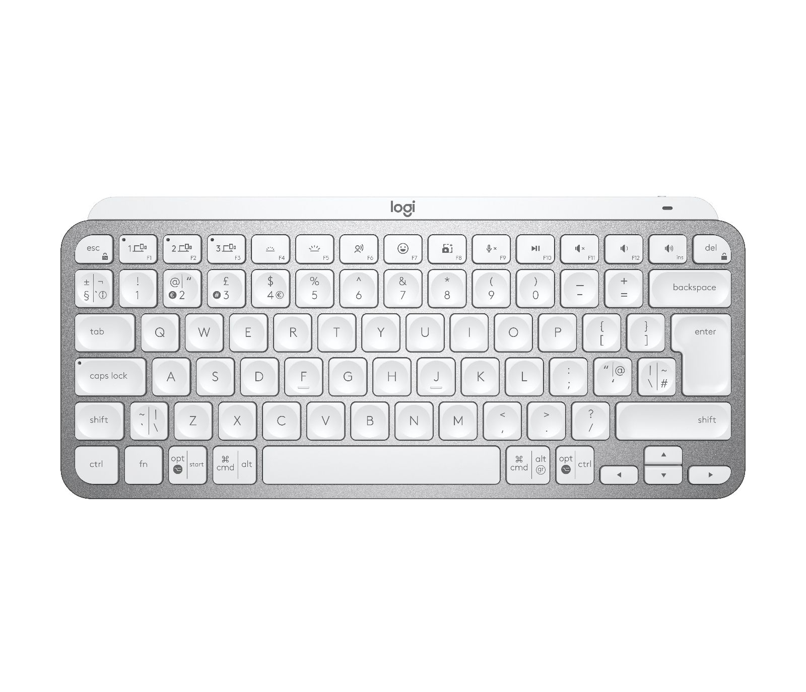 Logitech MX Keys Mini Tastatur Universal RF Wireless + Bluetooth QWERTY Englisch Grau