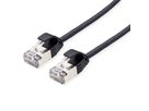 ROLINE U/FTP DataCenter Patchkabel Kat.6A (Class EA), LSOH, slim, schwarz, 2 m