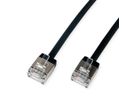 ROLINE U/FTP DataCenter Patchkabel Kat.6A (Class EA), LSOH, slim, extra kurzer Stecker, schwarz, 2 m
