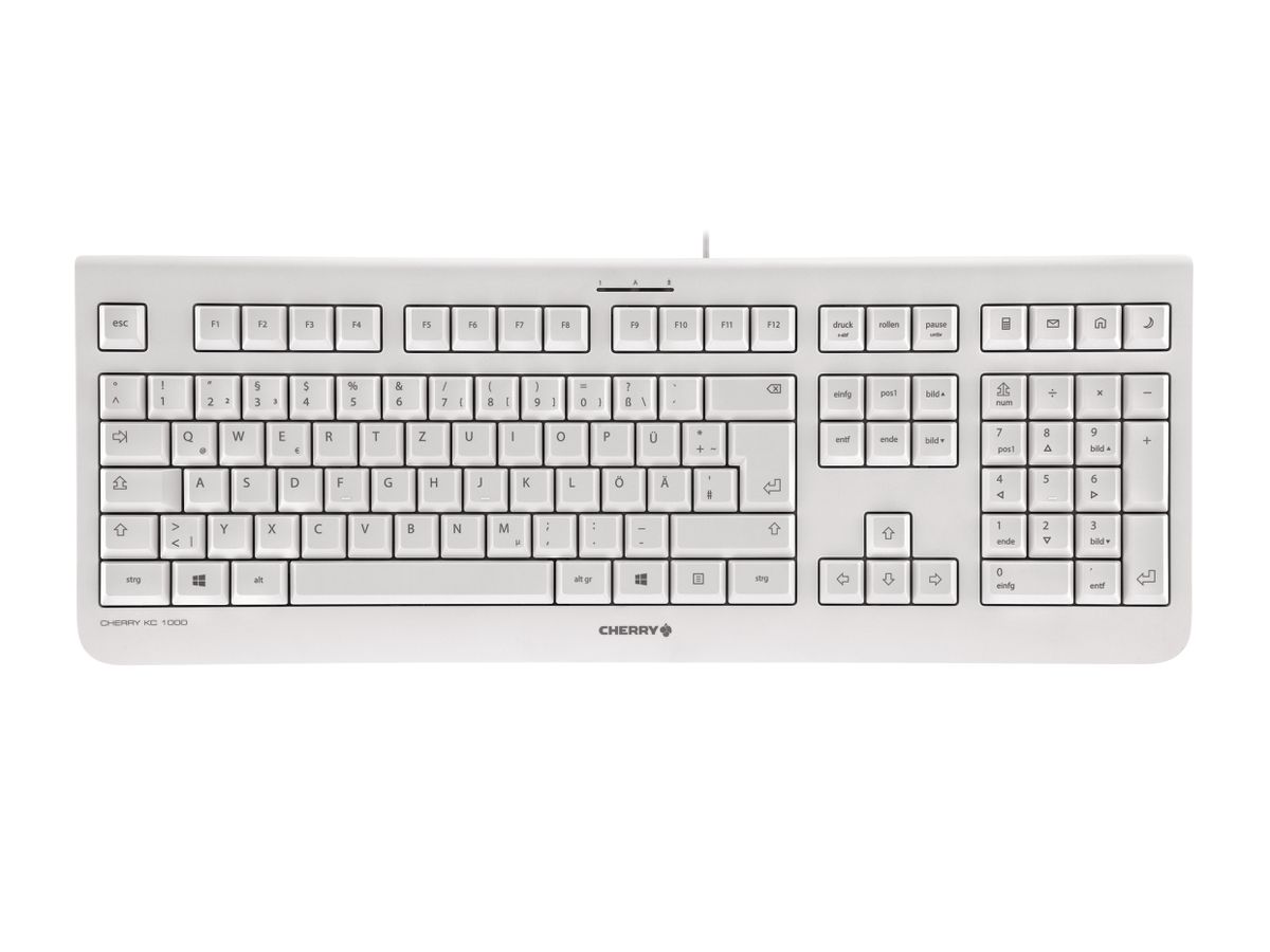 CHERRY KC 1000 USB QWERTY US Englisch Grau