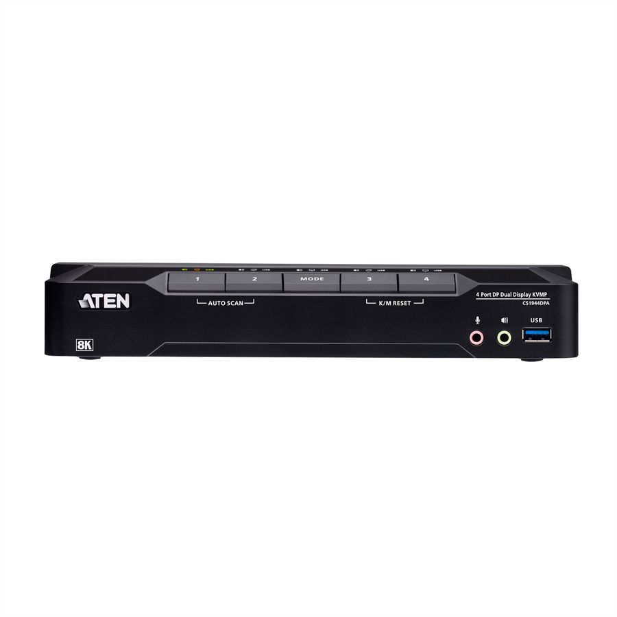 ATEN CS1944DPA 4-Port USB 3.0 8K DP KVM, DUAL View