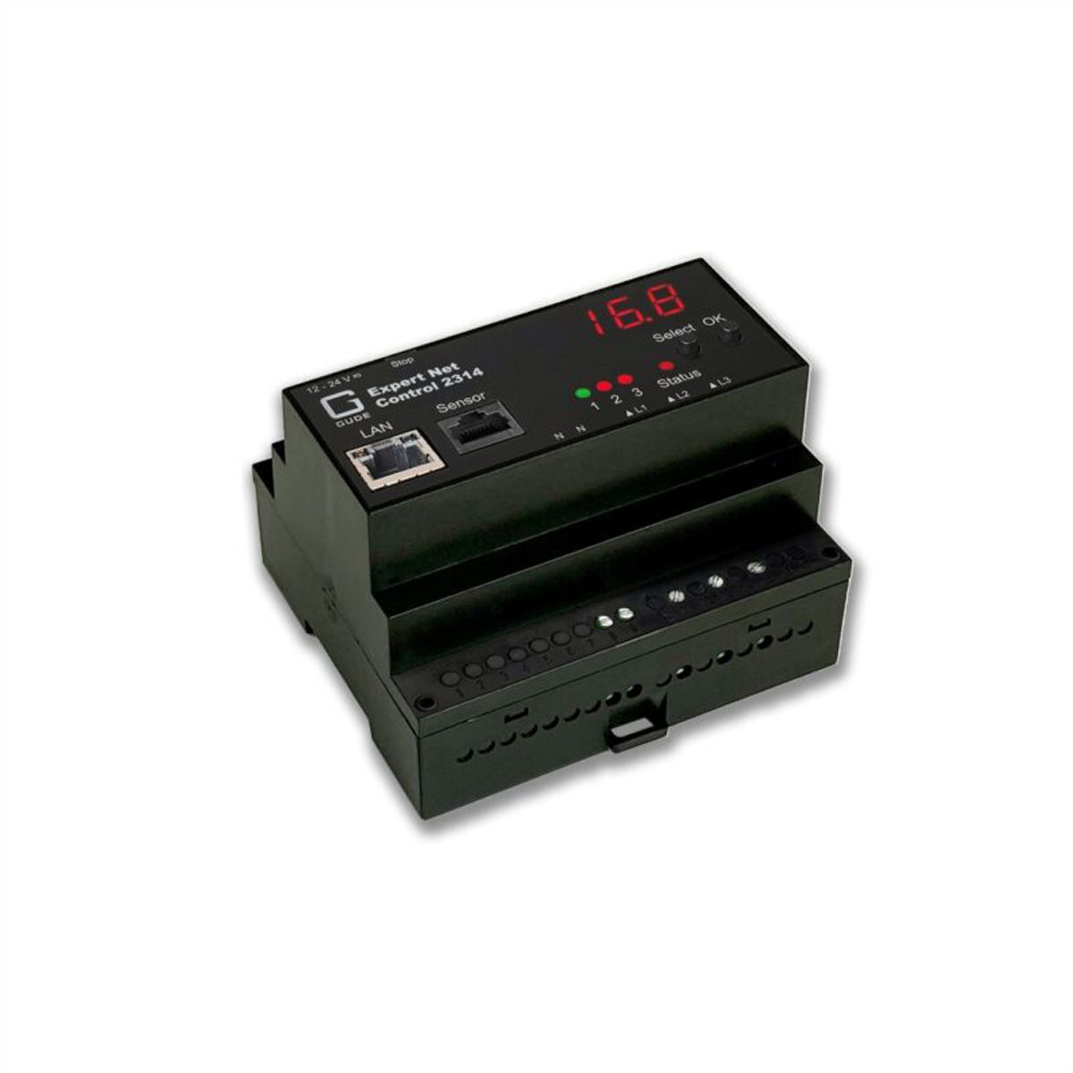 GUDE 2314-1 IP-Relais Steuerung mit 3 Ausgängen und Energiemessung DIN Rail