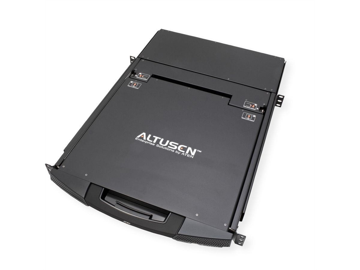 ATEN KL1516AiM KVM Over-IP Switch, 43cm TFT, VGA, PS/2-USB über Kat 5, 16 Ports, Deutsch