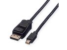 VALUE DisplayPort Kabel, DP ST - Mini DP ST, schwarz, 2 m