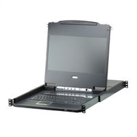ATEN CL6708MW 43cm LCD KVM Switch, USB-DVI  8 Port, DE-Layout