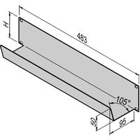 SCHROFF 19"-Frontplatte mit Kabelwanne - KABELWANNE 19" 1HE 95T