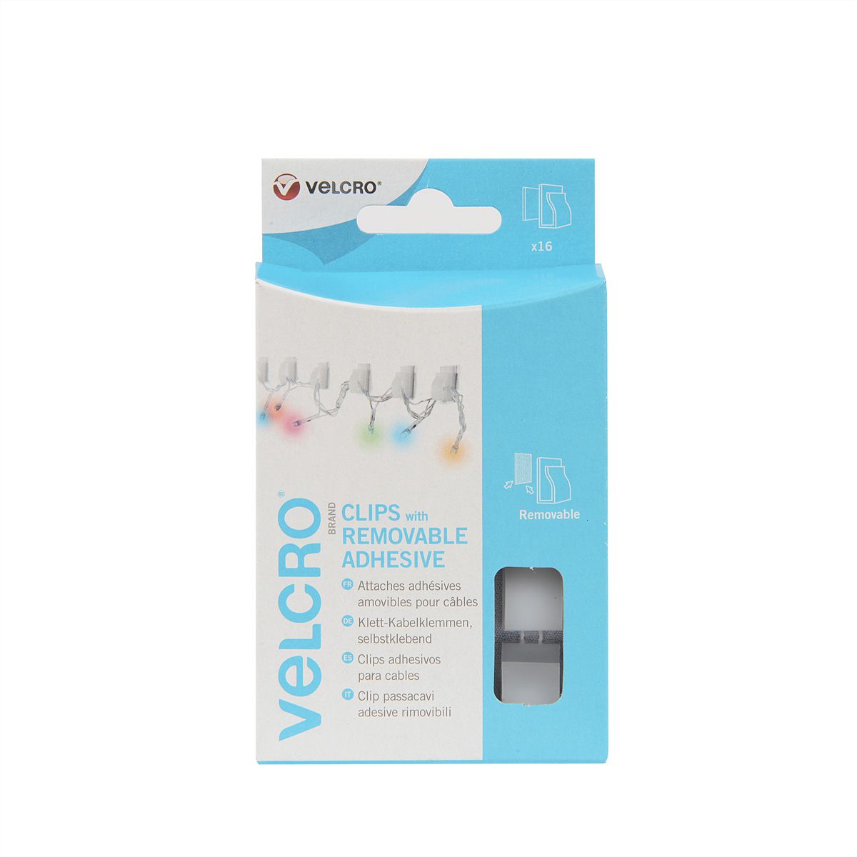 VELCRO® Klett-Kabelklemmen Small x 16 Opaque