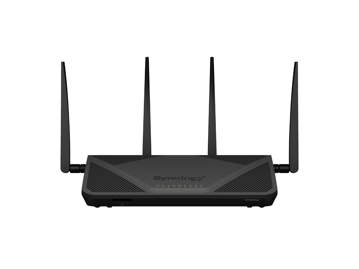 Synology RT2600AC WLAN-Router Gigabit Ethernet Dual-Band (2,4 GHz/5 GHz) 4G Schwarz