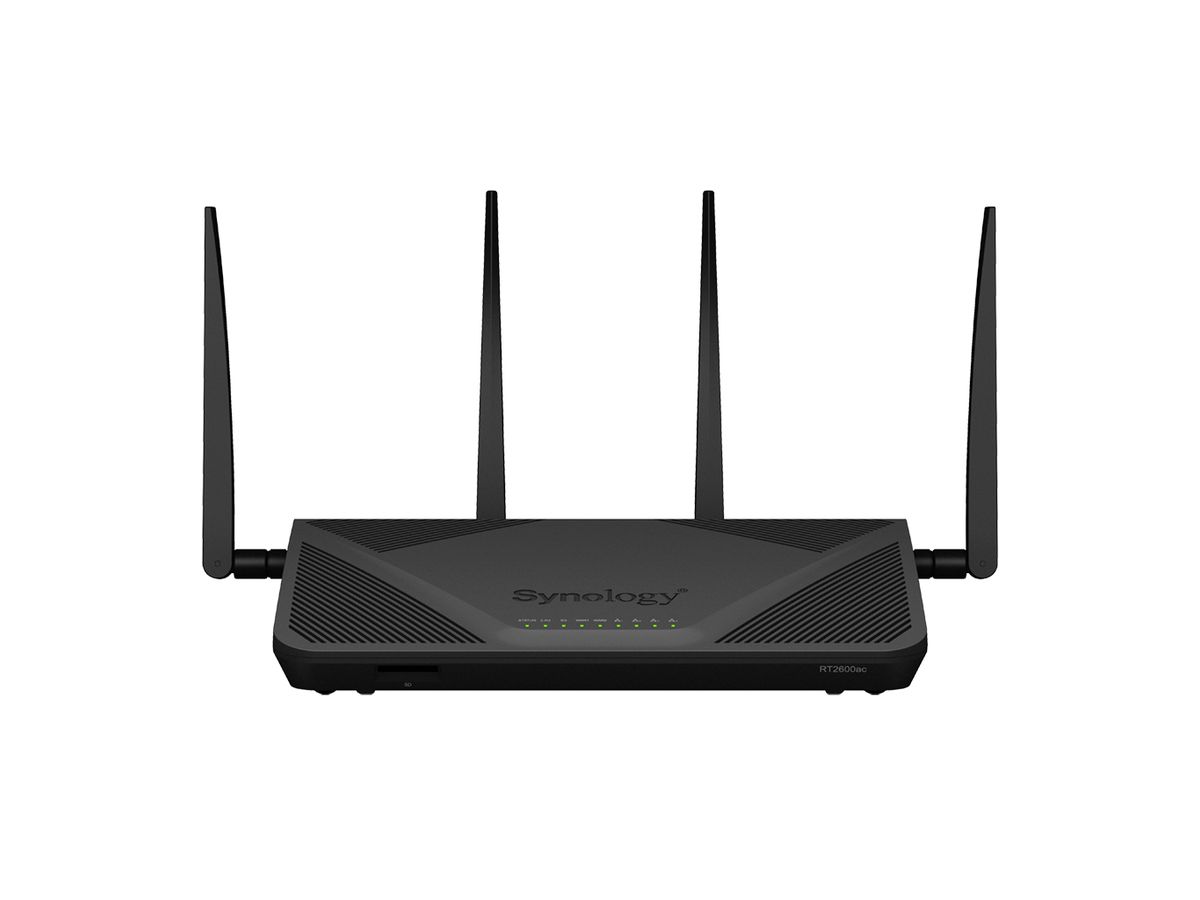 Synology RT2600AC WLAN-Router Gigabit Ethernet Dual-Band (2,4 GHz/5 GHz) 4G Schwarz