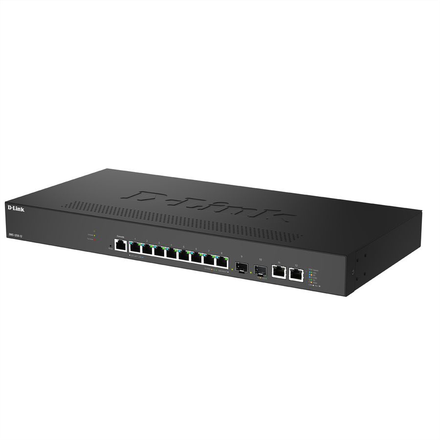 D-Link DMS-1250-12/E 12-Port Switch Multi-Gigabit Smart Managed