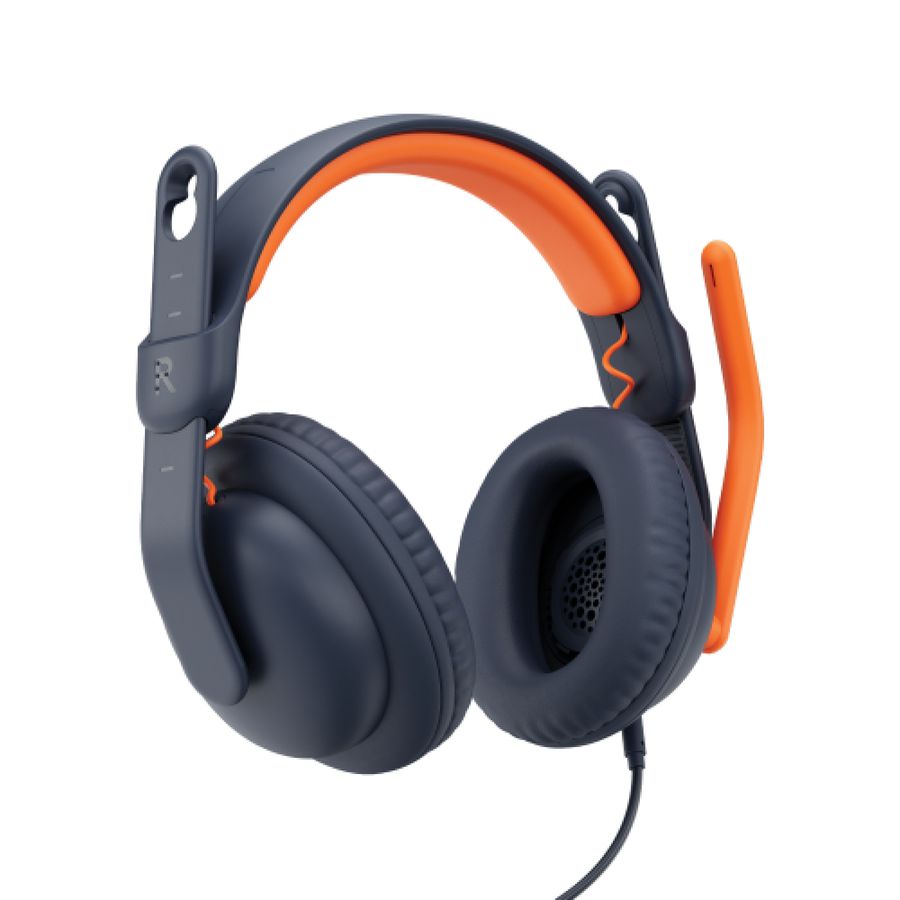 Logitech Zone Learn Kopfhörer Kabelgebunden Kopfband Ausbildung Blau, Orange