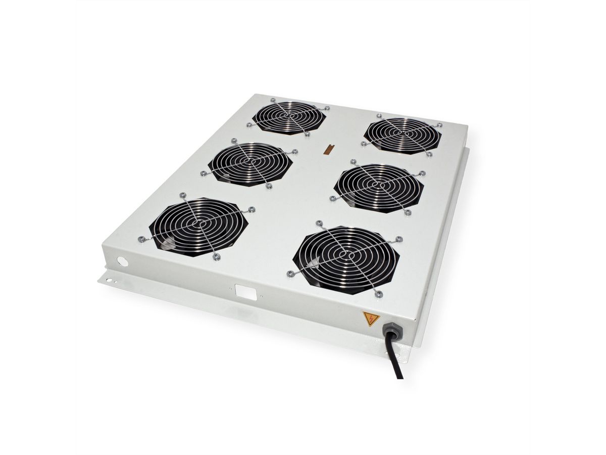ROLINE 19-Zoll Dachlüftereinheit 6 Lüfter, ON/OFF für Serverschrank der PRO Serie grau