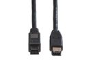 ROLINE IEEE 1394b / IEEE 1394 Kabel, 9/6polig, schwarz, 1,8 m