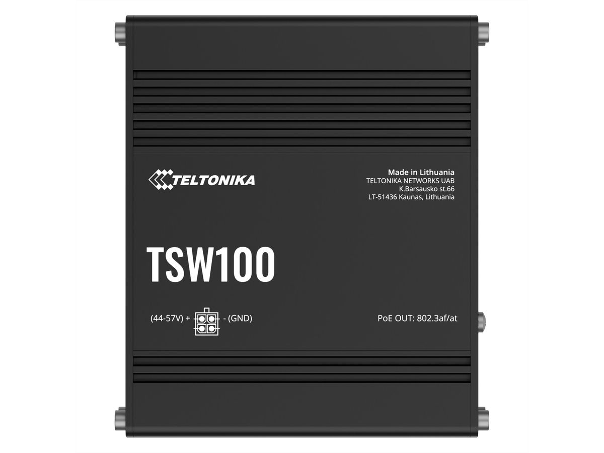 TELTONIKA TSW100 Industrial Switch Unmanaged PoE+ Gigabit