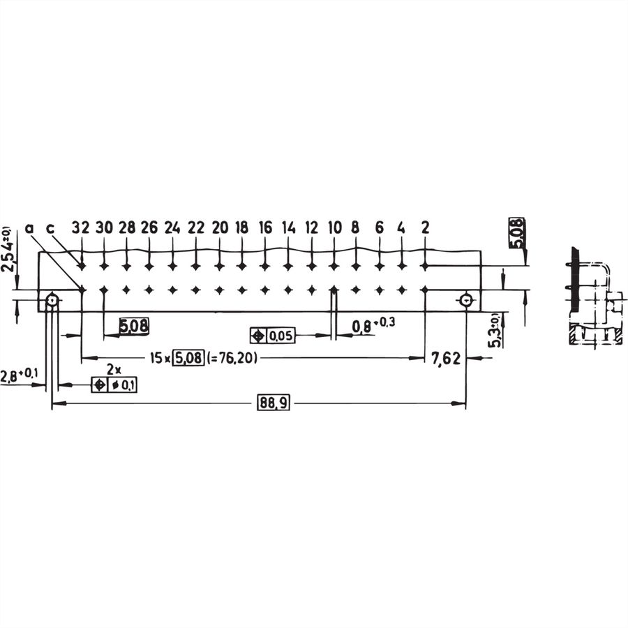 SCHROFF Messerleiste - MESSERLEISTE FORM D SIEMENS