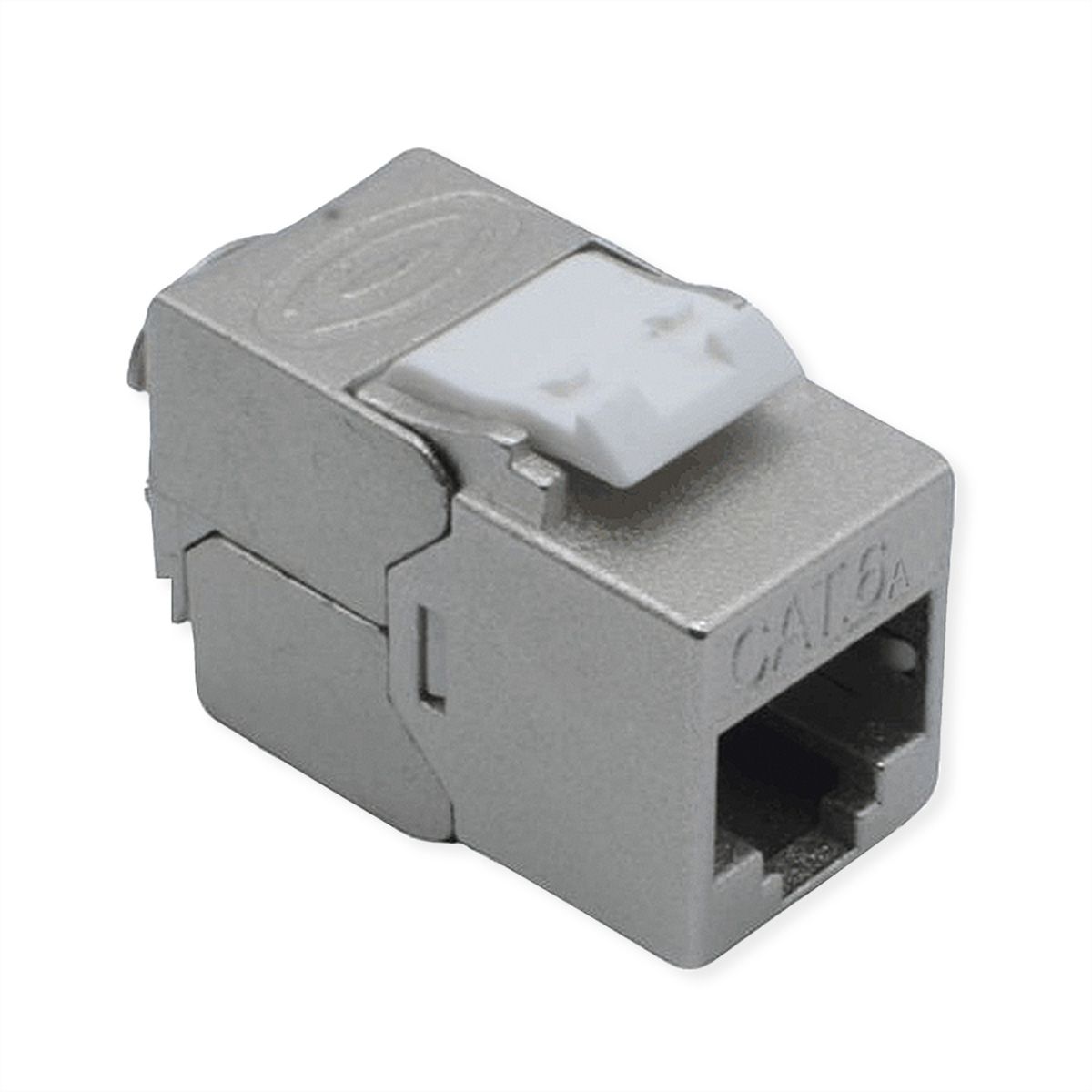 ROLINE Cat.6A (Class EA) Keystone, RJ-45, geschirmt, werkzeuglos, GHMT, silberfarben