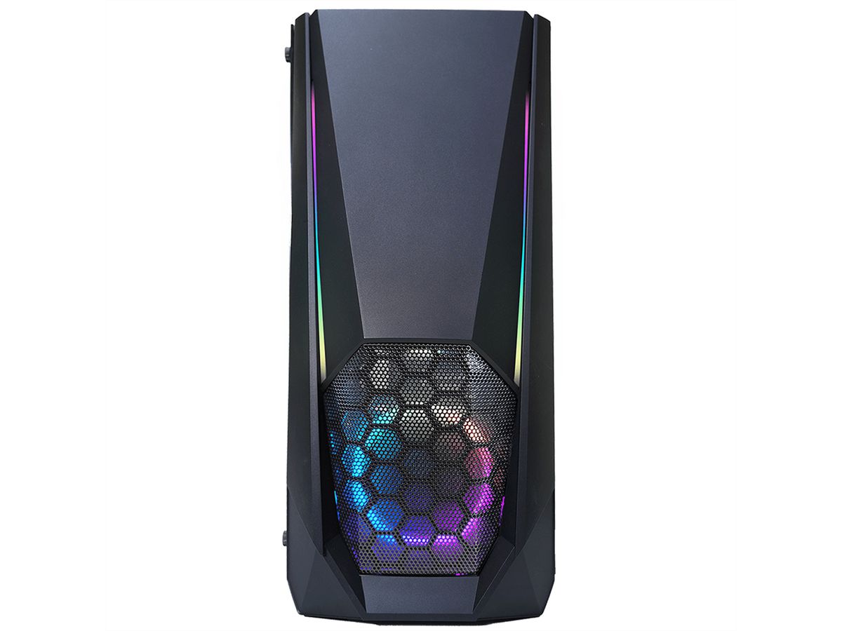 Xilence Xilent Blast X505.ARGB Gaming PC Gehäuse, RGB ATX Midi Tower, schwarz