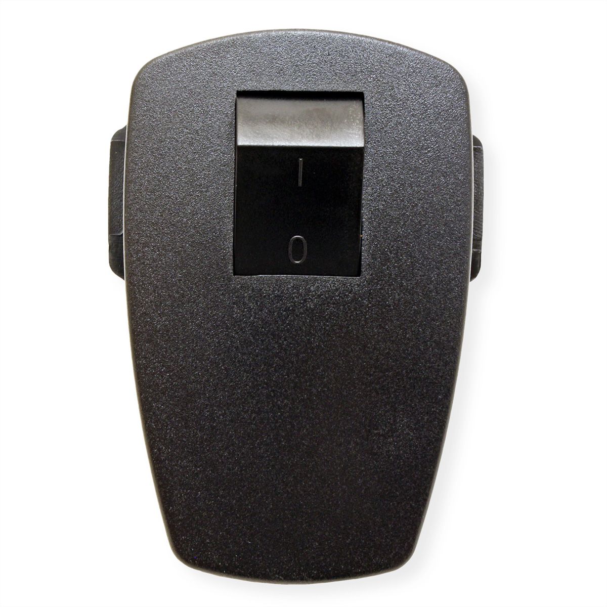 BACHMANN Schutzkontaktstecker, schwarz flach Wippschalter 2-p