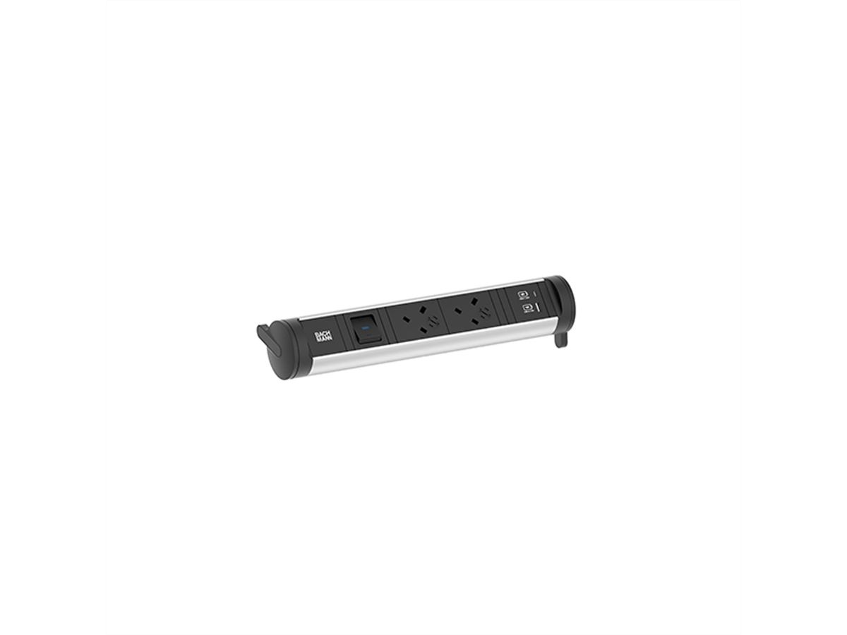 BACHMANN CYCLE Base 2xUK 1xSchalter 1xUSB A/C 22W 0,2m GST18