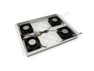 ROLINE 19-Zoll Dachlüftereinheit 4 Lüfter, Thermostat für Serverschrank grau
