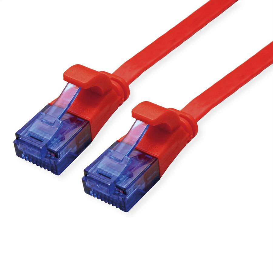 VALUE Patchkabel Cat.6A (Class EA) UTP, extra-flach, rot, 2 m