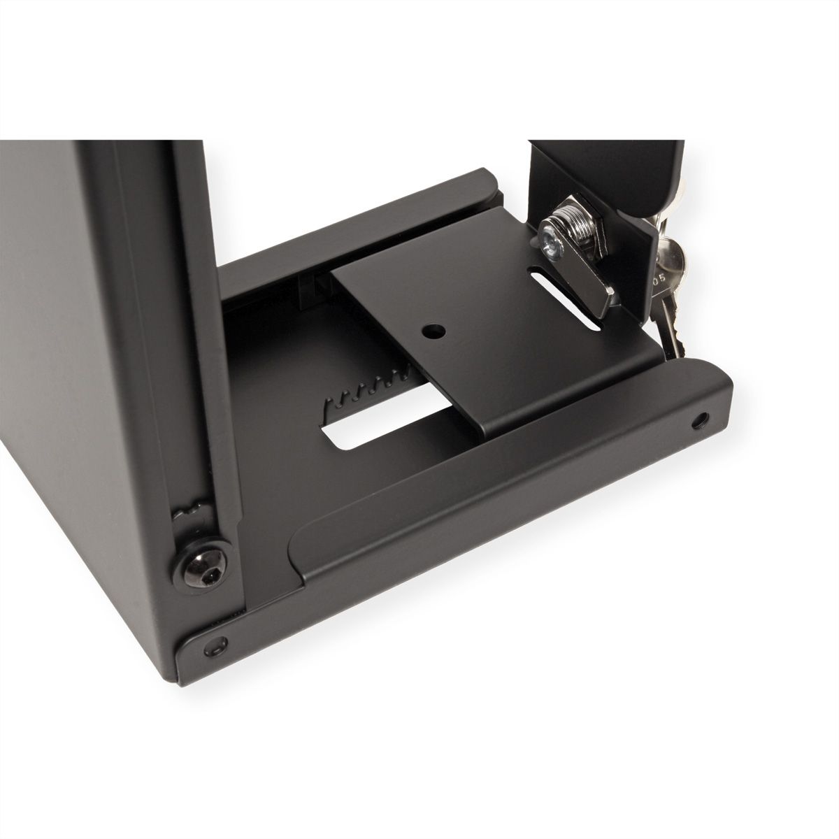 ROLINE Slim/Mini-PC-Halterung, abschliessbar, schwarz