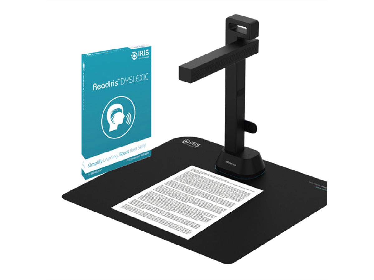 IRIScan Desk 6 Pro Dyslexic A3 Dokumentenscanner, Mobiler Desktop-Kamerascanner