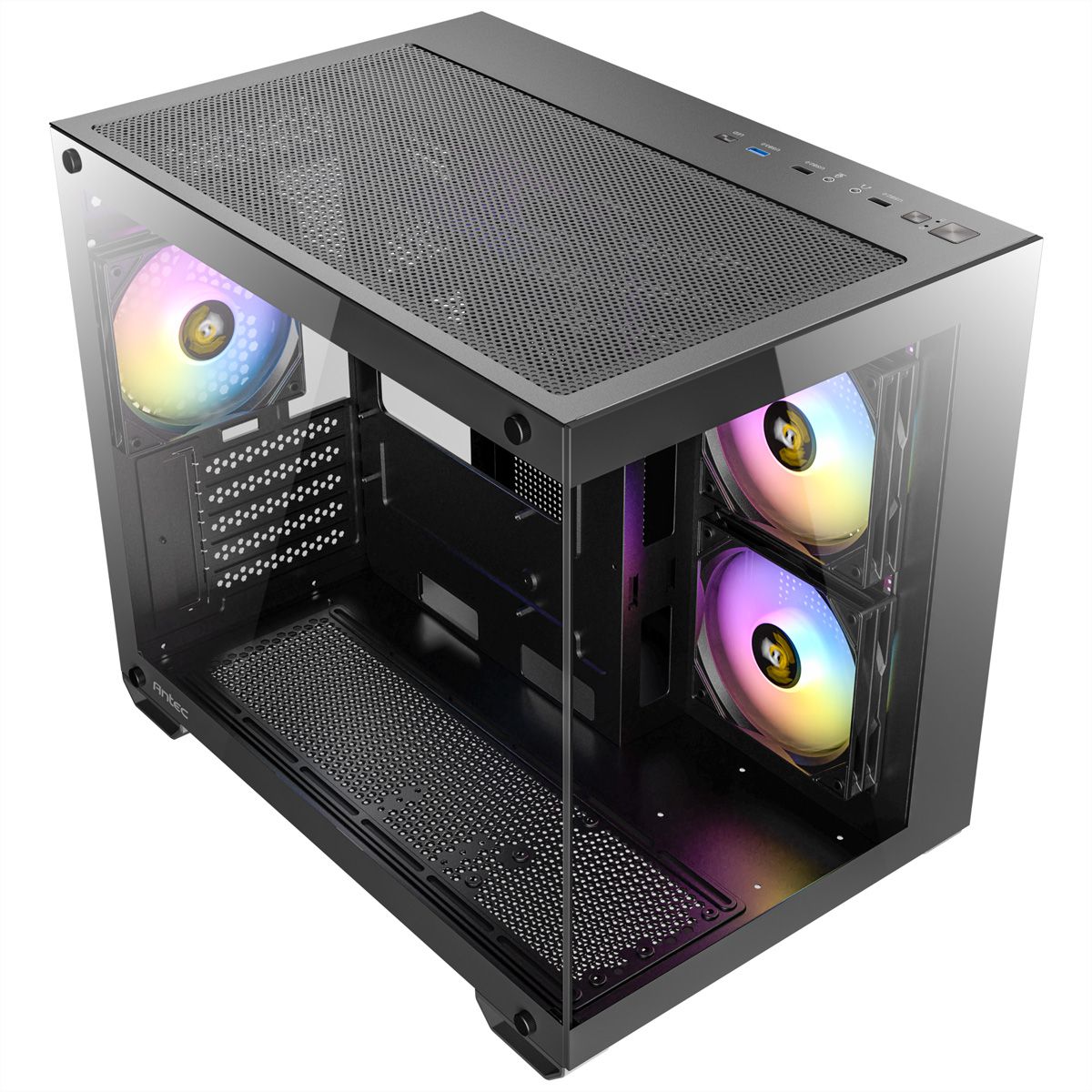 ANTEC CX600M ARGB B Micro-ATX Tower Gaming PC Gehäuse, schwarz