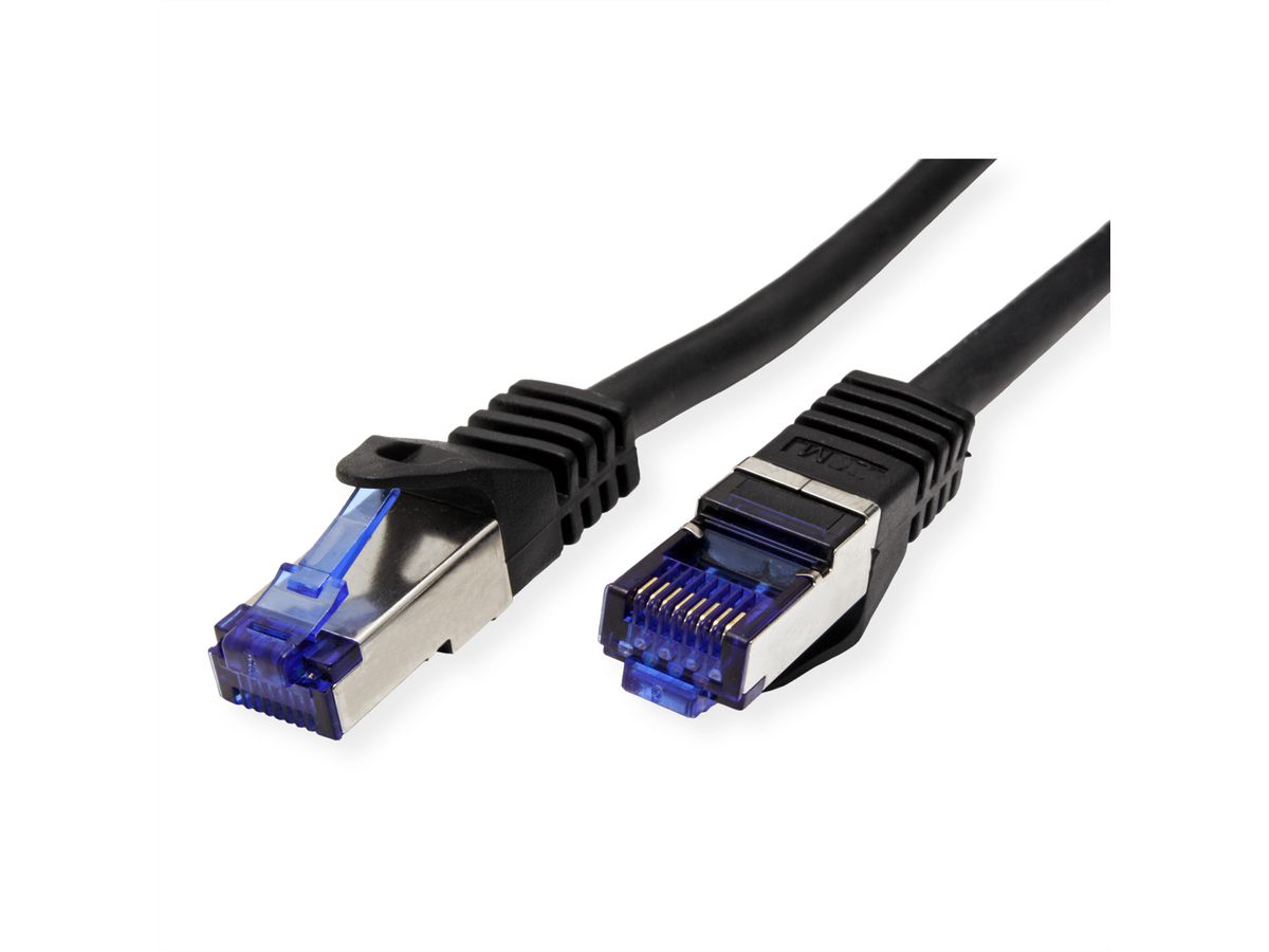VALUE Outdoor Patchkabel Kat.6A (Class EA) S/FTP (PiMF), Massivdraht, LSOH, schwarz, 30 m