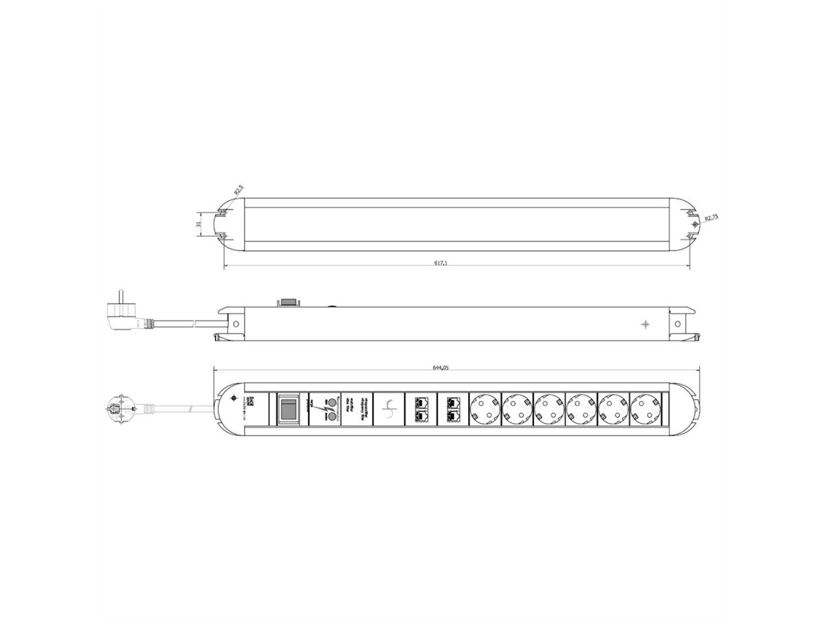 BACHMANN PRIMO 6x CEE7/3 ISDN GVS