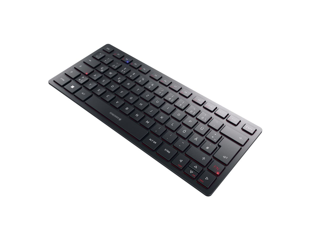 CHERRY KW 9200 MINI Tastatur Universal USB + RF Wireless + Bluetooth QWERTZ Deutsch Schwarz