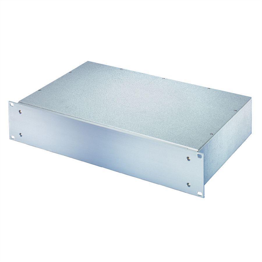 SCHROFF 19"-Kompletteinschub aus Stahlblech, Deck- und Bodenblech geschlossen - MULTIPAC 1HE 220T ALZN