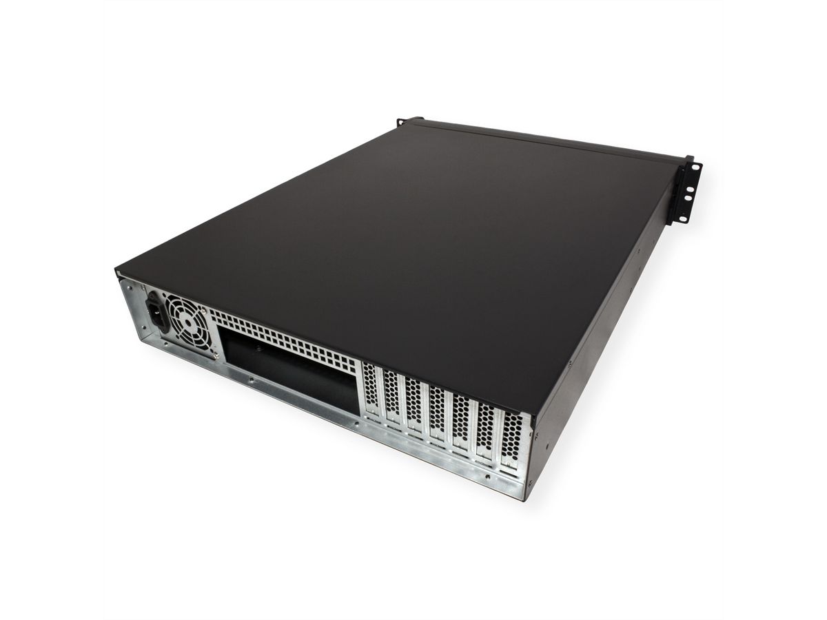 19" Servergehäuse, 2HE, lang, schwarz