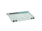 TELEGÄRTNER BASIS eco LWL-Panel mit Kupplungen, 12x LC Duplex, türkis, OM3