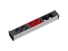 BACHMANN CONI 2xCEE7/3 2xCEE7/3 rt, Schutzkontakt 2xschwarz+2xrot