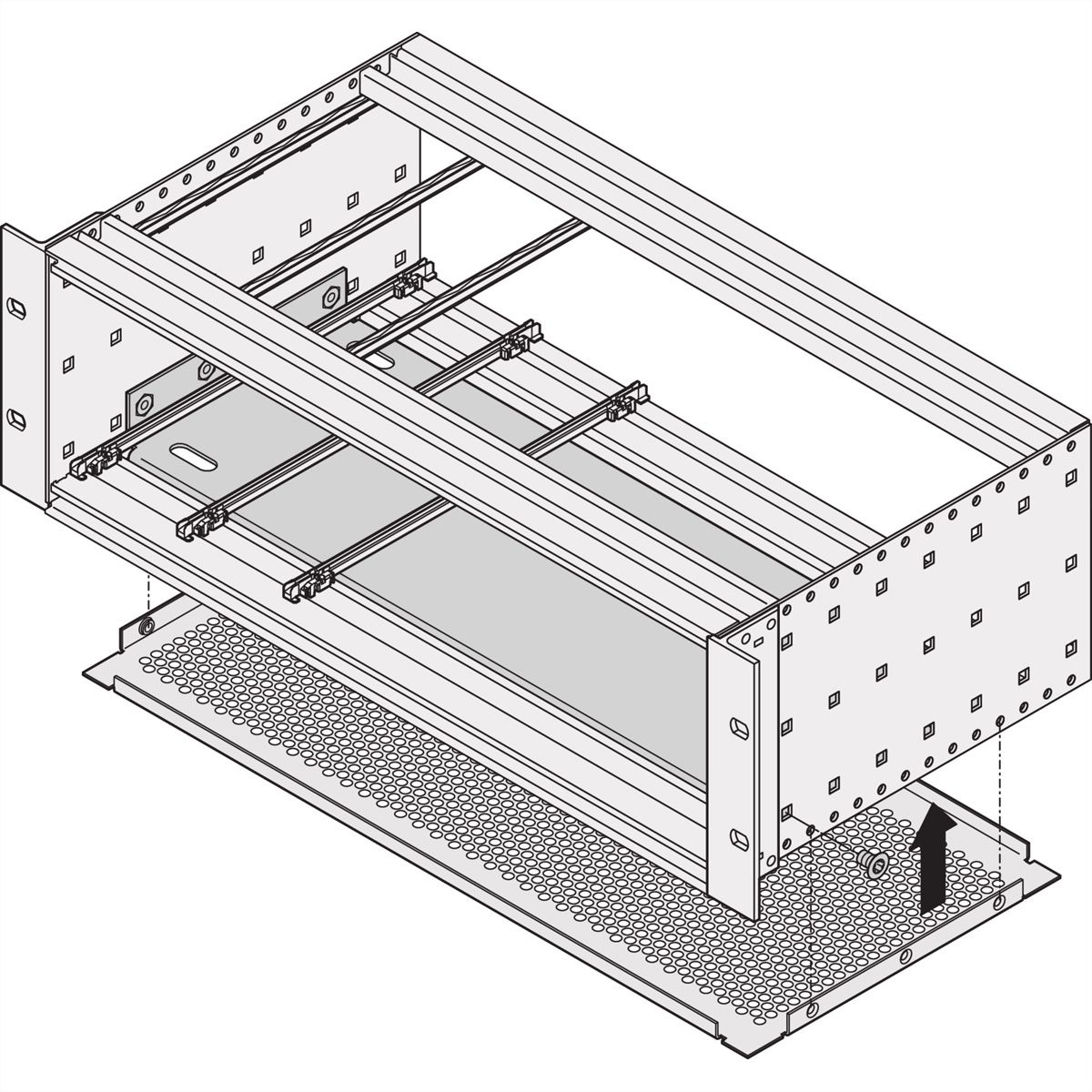 SCHROFF Montageplatte für Abdeckbleche - MONTAGEPLATTE 42TE 160T