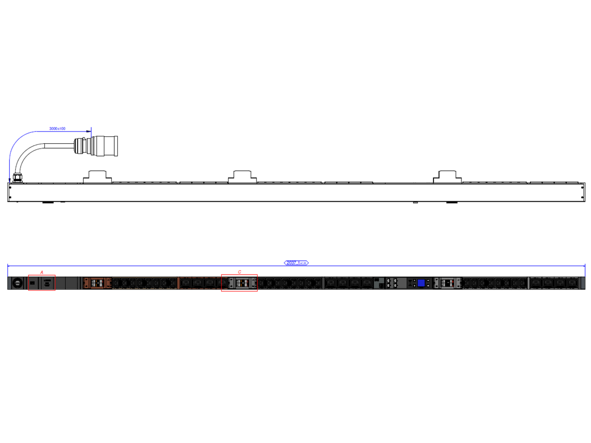 BACHMANN BN3000 RCM 24xC13 12xC19 6xLS, Messung pro Phase, Diffmessung