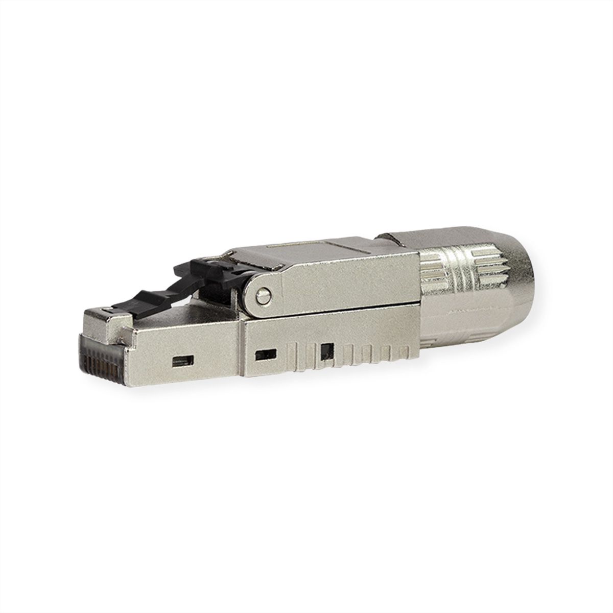 ROLINE feldkonfektionierbarer RJ-45 Stecker Cat.6A (Class EA), STP, silberfarben