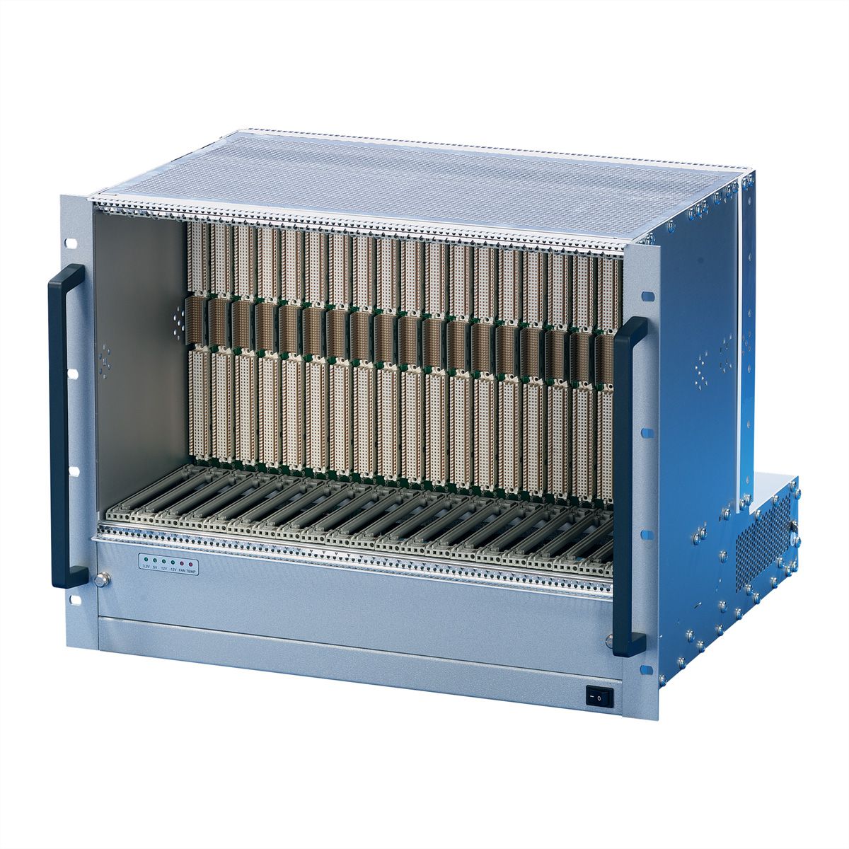 SCHROFF 8 HE, 21 Slot, mit Rear I/O - BGTR VME64X 8HE 160/80 21SL