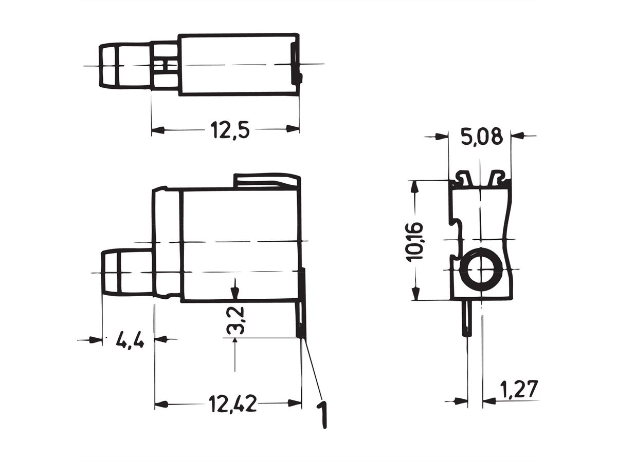 SCHROFF Prüfbuchse x 2 mm - PRUEFBUCHSE 2.0 SINGLE KURZ