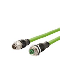 METZ CONNECT Verbindungsleitung M12 BU-M12 ST, 8-pol X-kodiert, gerade-gerade, 5 m