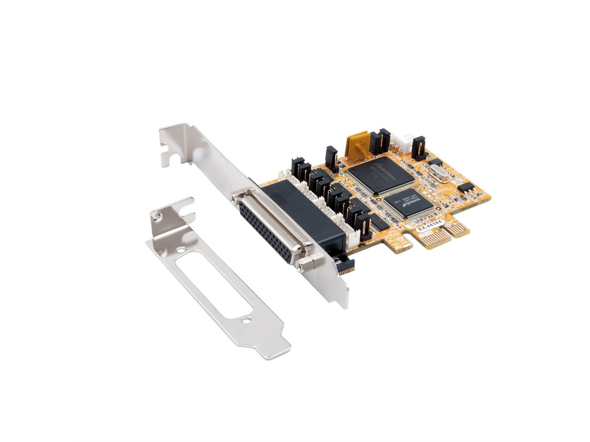 EXSYS EX-44384 PCI Express x1 Karte 4x seriell RS-232 (Kabel mit 4x 9pin Stecker)