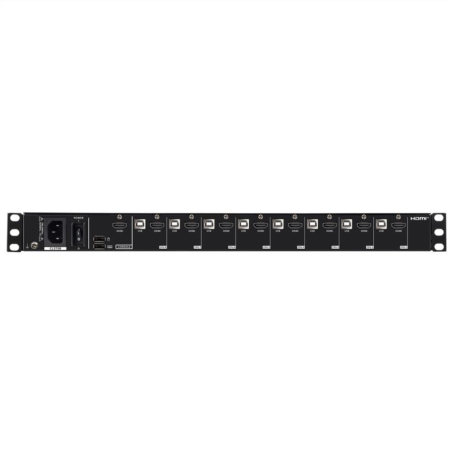 ATEN CL3708NX UK 8-Port-USB-HDMI-Einzelschienen-Breitbild-LCD-KVM-Konsole, UK-Layout